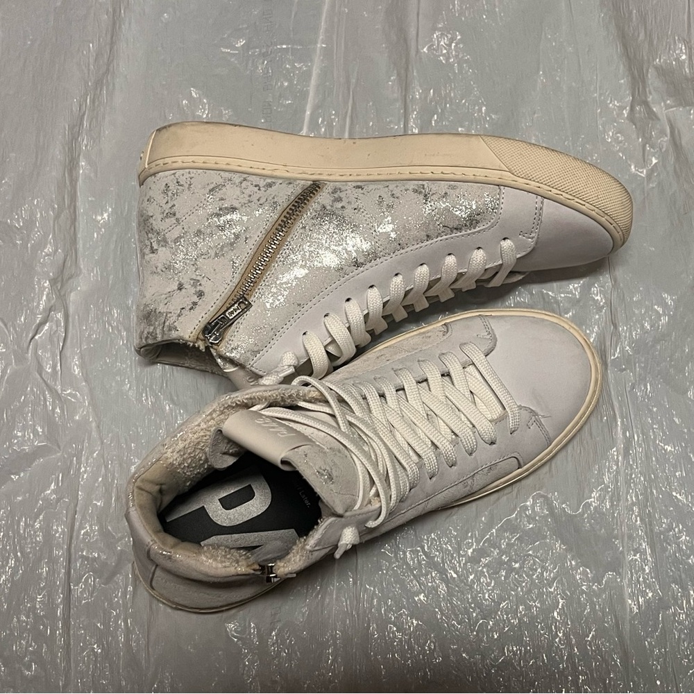 P448 White High-Top Sneakers